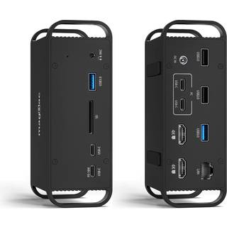 NÖRDIC 2 til 14 USB-C Macbook dockingstation dobbeltskærme 2xHDMI 4K60Hz 7xUSB 1xUSB-C PD100W 1xRJ45 1xAudio 1xSD Thunderbolt 3/4 USB4