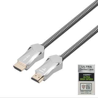 NÖRDIC CERTIFICEREDE KABLER 1m Ultra High Speed HDMI 2.1 8K 60Hz 4K 120Hz 48Gbps Dynamic HDR eARC VRR Nylon flettet kabel Guldbelagte stik