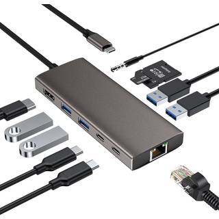 NÖRDIC 1 til 11 dockingstation 1xHDMI 4K60Hz 5xUSB3.0 5Gbps 1xRJ45 1xPD100W