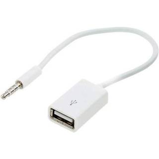 3.5mm Aux-han til USB-hun adapterkabel