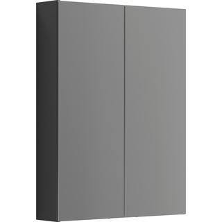 Scanbad Luna Style Spejlskab 80x60 cm m/2 låger - sort mat folie