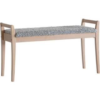 Oscarssons Möbel, Meja Bench Hvidolieret eg/fåreskindslook Lysegrå