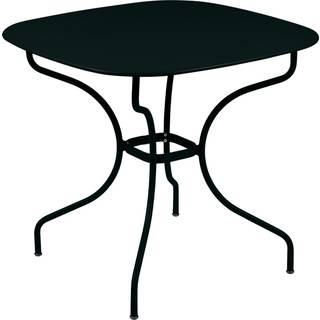 Fermob - Opéra+ Carronde Table 82 x 82, Liquorice - Udendørs spiseborde - Sort - Metal