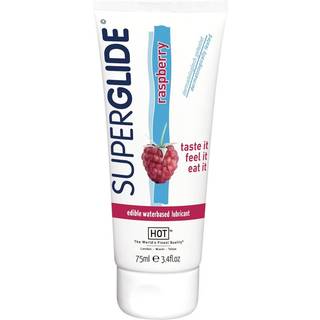 HOT Superglide Edible Waterbased Lubricant Raspberry 75ml