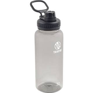 Takeya 32 oz Tritan Plastic Sport Water Bottle With Spout Lid Premium Quality BPA Free Food Grade Materials Stormy Black