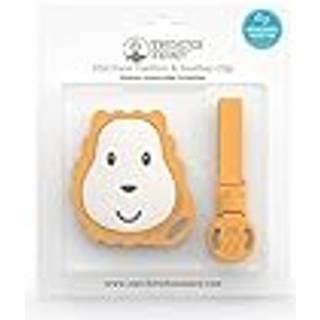 Matchstick Monkey Flat Face Teether & Soother Clip Gavesæt til børn Lion - 1 stk.