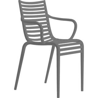 Driade - PIP-e Armchair Green Collection / Dark Grey - Udendørs spisebordsstole - Philippe Starck - Grå - Plast