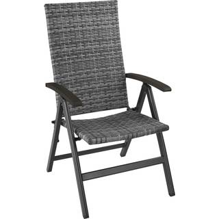 Polyrattan kurvestol Canberra - grå