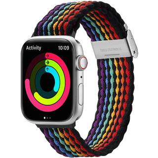 Justerbar flettet Apple Watch rem 38/40/41/42mm - Mørk multifarvet