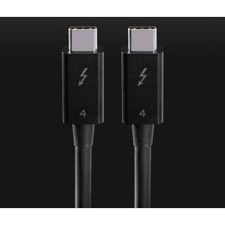Plexgear Thunderbolt 4 USB-C-kabel 80 cm - Sort