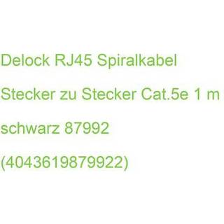 Delock Spiral Netværkskabel RJ45 Cat 5e - Sort - 1 m