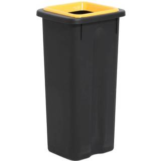 Twin affaldsspand til kildesortering 53 liter sort og gul