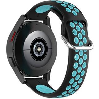 Universal Smartwatch To-Farvet Silikone Smartwatch Rem (20mm) - Sort / Turkis