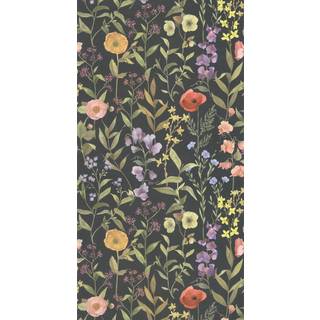 Fleurs Des Champs Noir Fusain - 87659456