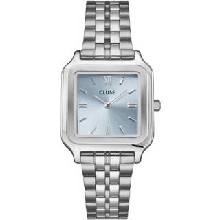 CLUSE Gracieuse Light Blue and Silver Square Watch - Silver