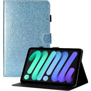 iPad 11" (2025) / iPad 10.9" (2024/2022) Glitter Flip Cover m. Flipstander & Kortholder - Blå