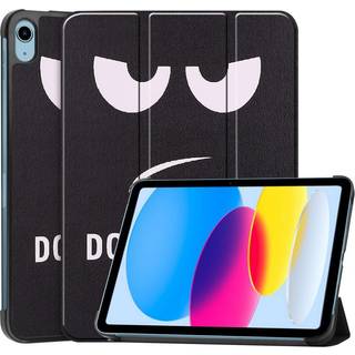 iPad 11" (2025) / iPad 10.9" (2024/2022) Læder Flip Cover m. Tri-fold Stand - "Don&#39;t Touch Me"