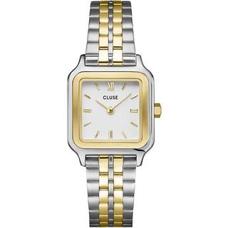 CLUSE Gold + Silver Gracieuse Petite Square Watch - Gold