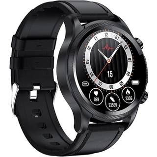Vandtæt Sports Smartwatch med EKG E400 - Elegant Rem - Sort