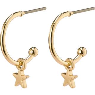 Pilgrim AVA stjerne hoop øreringe guldbelagt