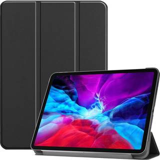 iPad Pro 12.9" (2022 / 2021 / 2020 /2018) / Air 13" (2025 / 2024) Læder Cover m. Wake-Up & Stander - Sort