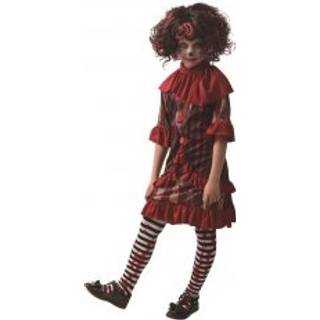 Halloween Klovnekostume Pige -Str. 134-140 cm.