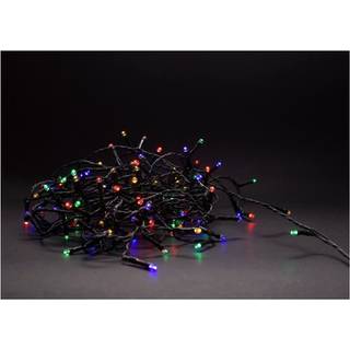 5 m. multicolor LED julelyskæde - 50 LED, IP44 udendørs, IR fjernbetjening, timer, batteri