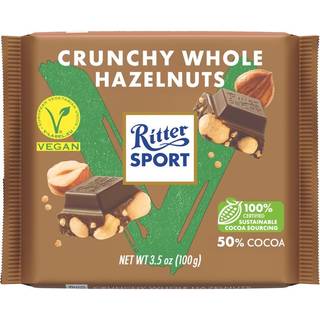 2 x Ritter Sport Vegan Crunchy Whole Hazelnut