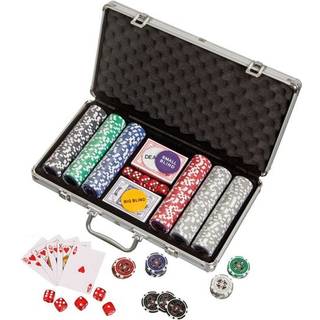 Poker set, 300 poker chips in aluminium case (3757)