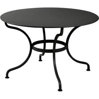Fermob - Romane Table Ø 137 cm, Liquorice - Udendørs spiseborde - Sort - Metal
