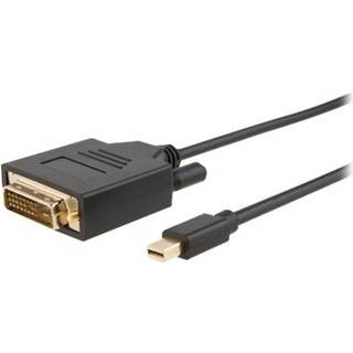 Prokord Displayport Kabel 1m. Displayport Dvi Sort
