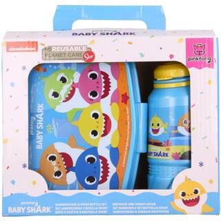 Baby Shark madkasse og drikkedunk - madkassesæt i 2 dele til børn - Baby Shark