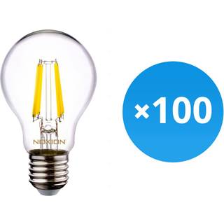 Fordelspakke 100x Noxion Lucent LED E27 Pære filament klar 7W 806lm - 840 kold hvid | erstatter 60W