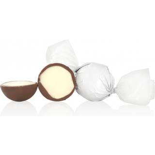 Fyldte chokoladekugler, Hvid 1 kg. Flødechokolade m. kokos