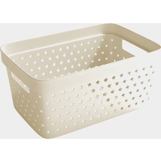 Opbevaringskurv i plast Nordiska Plast Store It Star Basket, beige, 263 x 174 x 120 mm, 4.5 liter