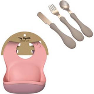 Tiny Republic Silicone hagesmæk, 2-pk, rose+coral
