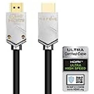 NORDIC CERTIFIED KABLER 3m Ultra High Speed HDMI 2.1 8K 60Hz 4K 120Hz 48Gbps Dynamic HDR eARC VRR guldbelagt