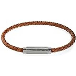 Braided Leather Bracelet - Grey - One Size