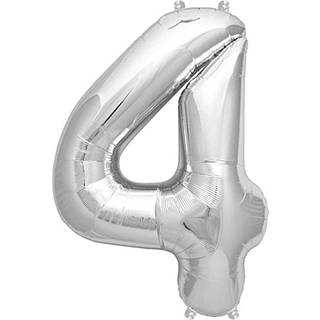 Folienballon Zahl silber 36cm