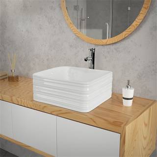 ML-Design Blank hvid keramisk vask 39x39x15 cm