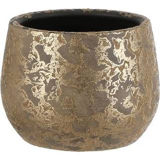 Clemente urtepotte guldfarvet 13 cm høj