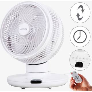 Arebos® Bordventilator Luftcirkulator 55W,4 hastigheder,Timer,Højdejusterbar,Fjernbetjening