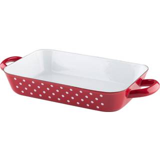 Riess Country Pünktchen Rot Bratpfanne 26 x 17 cm - Emaille