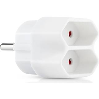 Splitterstik 2-vejs EU, Adapter med 2 stikkontakter