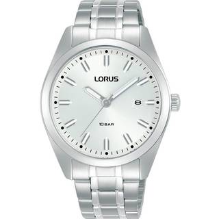 Lorus Sports Date Stainless Steel White Sunray Dial Men's Watch RH977PX9