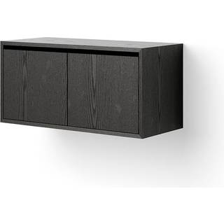 New Works Cabinet Reol Lav Med Døre Sort Ask