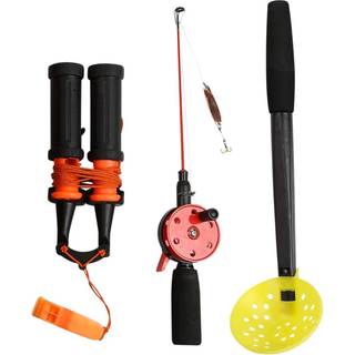 Startpakke til isfiskeri med iFish pimpelsæt, isdubber &amp; isskovl