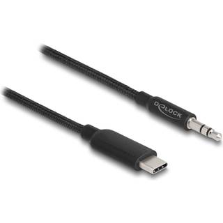 Delock USB-C til 3.5 mm Minijack Kabel - Sort - 1 m