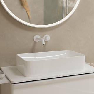 hansgrohe Tecturis S 1-grebs håndvaskarmatur 225mm tud t/hv vægmont mat hvid