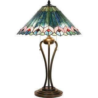 5LL-5391 bordlampe, tiffanystil
